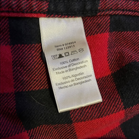 Jachs Red and Black Heavyweight Plaid Men's Flannel - Picture 6 of 8